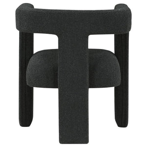 Petra - Boucle Upholstered Accent Side Chair - Black