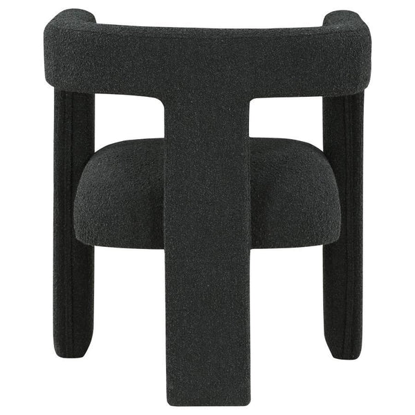 Petra - Boucle Upholstered Accent Side Chair - Black