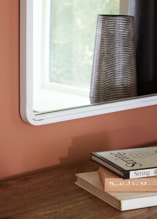 Brocky - White - Accent Mirror - Rectangle