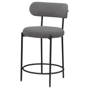 Viola - Boucle Upholstered Counter Chair (Set of 2) - Gray