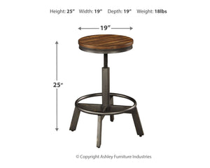 Torjin - Dark Brown - Swivel Stool (Set of 2)