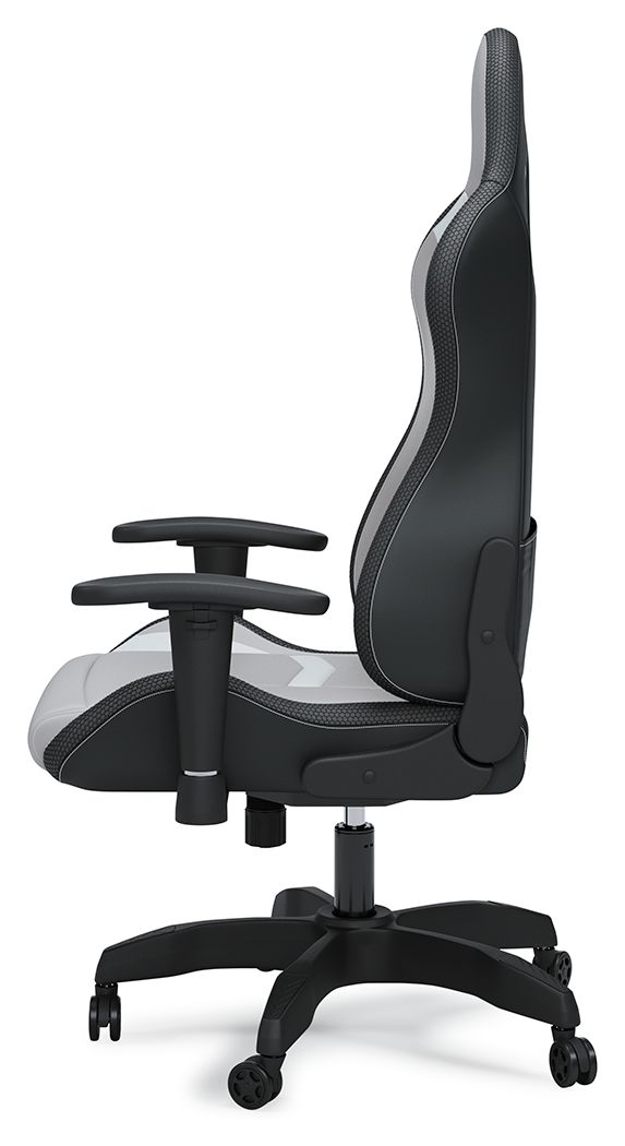 Lynxtyn - White / Gray - Home Office Swivel Desk Chair