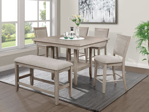  finely crafted table with a built-in faux marble turntable and open lower shelf in a we
