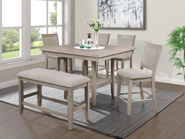  finely crafted table with a built-in faux marble turntable and open lower shelf in a we