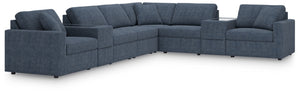 Looking cool and contemporary is great. But when it comes down to it, youâ€™re all about low-maintenance lounging. With the performance fabric on this sectional with console, cleaning spills is a breeze. Its customizable modular design caters to your ever