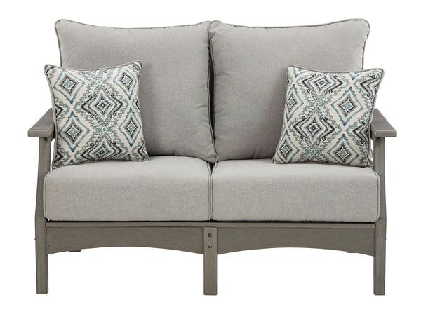 Visola - Gray - 4 Pc. - Outdoor Loveseat