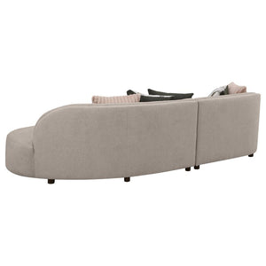 Fayette - 2 Piece Upholstered Sectional Sofa - Greige