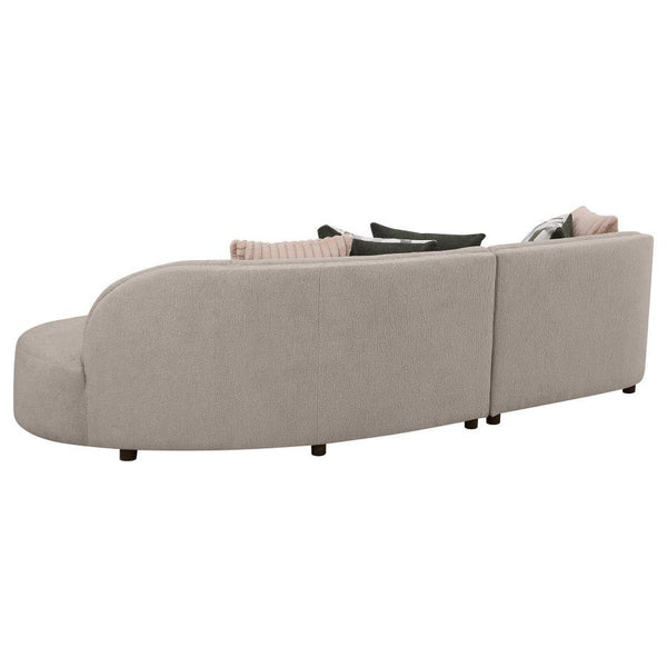 Fayette - 2 Piece Upholstered Sectional Sofa - Greige
