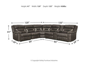  this fashion-forward sectional sports a fabulous faux leather enhanced with cont