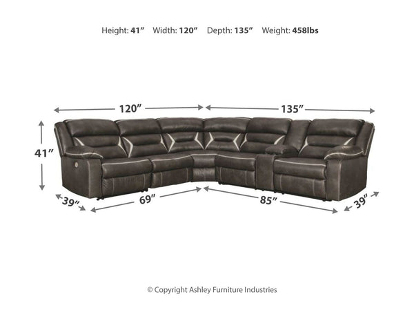  this fashion-forward sectional sports a fabulous faux leather enhanced with cont