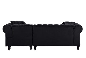 Adnelis - Sectional Sofa - Black Velvet