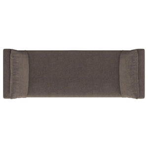 Robin - Upholstered Accent Bench With Armrests - Brown