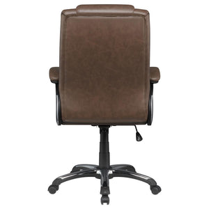 Nerris - Upholstered Adjustable Home Office Desk Chair - Brown