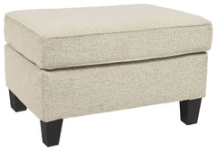 If youâ€™re looking to lighten the mood, youâ€™re sure to find this ottoman a breath of fresh air. Covered in a cream-tone chenille upholstery loaded with plush texture, this less-is-more contemporary ottoman is one sensational sidekick.<br><br><b>Additio