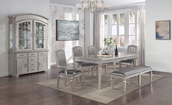 Klina - 3 Piece Dining Room Set - Silver