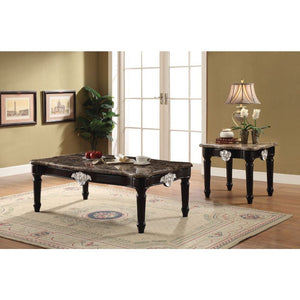 KD, Square Leg End Table (No Storage) â€¢ Marble Scalloped Top: Real Marble & MDF â€¢ Wooden Apron with Contrast Carved Motif: Poplar Wood â€¢ Wooden Turned Legs: Rbw â€¢<br/><br/><b>Product Features</b><ul><li>Case: 1Pc/1Ctn</li><li>Finish: Marble & Blac