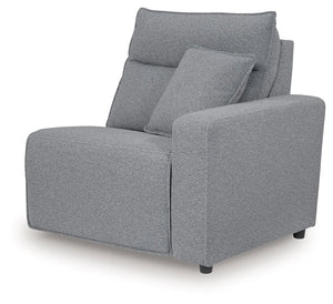 This right-arm facing power recliner is made with Next-Gen Nuvellaâ„¢ fade-resistant, washable fabric. Pairs with other items in the series to make a modular sectional.<br><br><b>Additional Dimensions</b><br><ul><li>Arm height: 26-"</li><li>Seat depth: 23