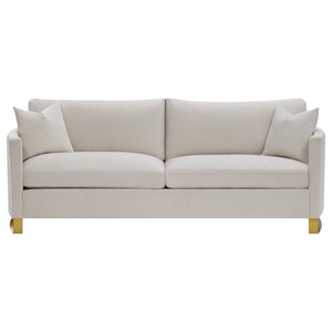  and foam with accent pillows for additional style and plush comfort. Reversible feather blend cushioned seat backs offer unsurpassed relax