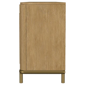 Arini - Rattan Cane 2-Door TV Stand Media Console - Sand Wash