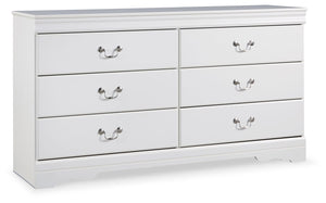 This dresser-'s crisp cottage white gives traditional Louis Philippe profiling a delightful style awakening. The look is timeless. The feel? Right at home. Six smooth-gliding drawers with antiqued bail pulls beautifully accommodate.<br><br><b>Additional D