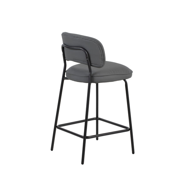 Blythe - Vegan Leather Counter Chair (Set of 2) - Gray