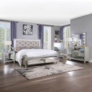 Sliverfluff - Queen Bed - PU & Champagne Finish - 60"