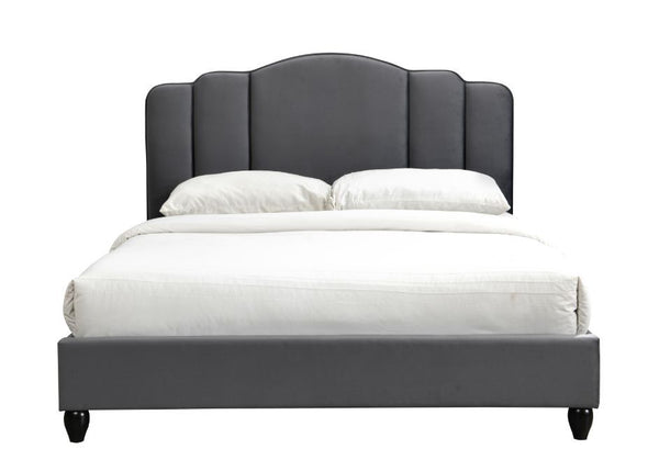 Giada - Queen Bed - Charcoal Fabric