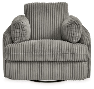  and swivels to cater to your every need. This chair also features posh bolster pillows and cleverly designed storage. Unwind and cu