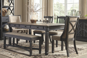 Tyler Creek - Black / Grayish Brown - Dining UPH Side Chair (Set of 2) - Framed Back