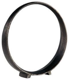 A modern take on classic geometric design, this sculpture rounds out your decor in sleek style. The black finish has an edgy appeal that remains versatile, suiting spaces from contemporary to casual.<br/><br/><b>Product Features</b><ul><li>Set of 2</li><l