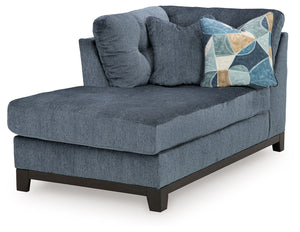 This left-arm facing corner chaise is made with polyester upholstery. Pairs with other items in the series to make a sectional.<br><br><b>Additional Dimensions</b><br><ul><li>Arm height: 37-"</li><li>Seat depth: 52-"</li><li>Seat height: 21-"</li><li>Top 