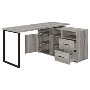 Hertford - L-Shape Computer Desk - Gray Driftwood