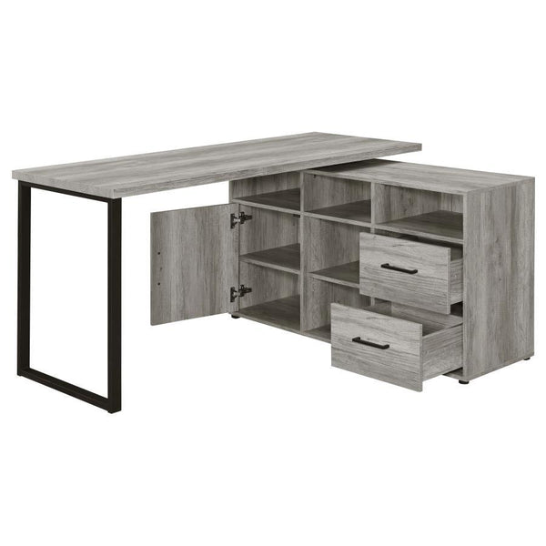 Hertford - L-Shape Computer Desk - Gray Driftwood