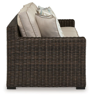  rust-proof aluminum frame provides the easy-breezy wicker lo