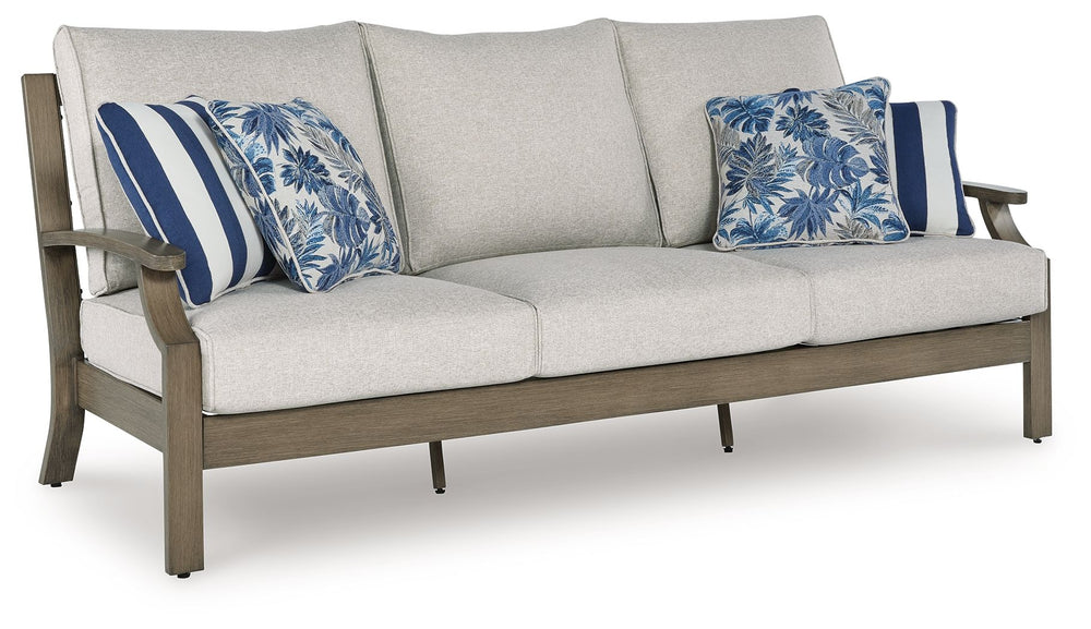 Experience the perfect combination of durability and style with this outdoor sofa. Enhanced by sumptuously soft yet durable cushions wrapped in high-performing, low-maintenance Nuvella+â„¢ fabric, it-'s designed to provide you with years of enjoyment. Thi
