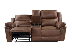 Ryland - Console Loveseat With Power Footrest - Brown