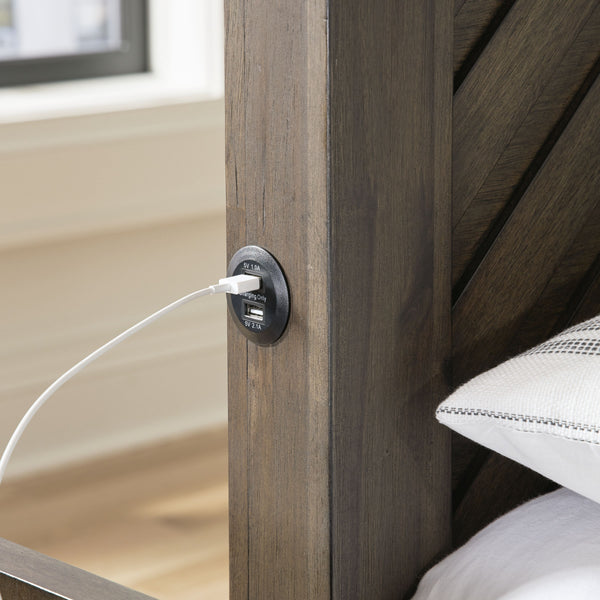 Arkenton - Grayish Brown - King Panel Bed