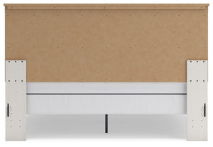 Linnocreek - White / Warm Brown - King Panel Bed