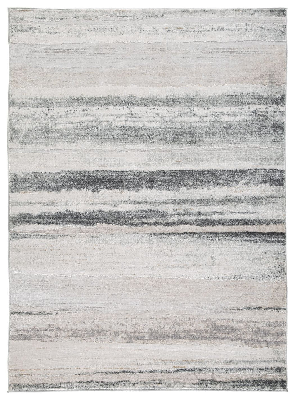 Set off your decor in sophisticated style with this area rug. With a high-low abstract design in cream, gold, sage and shades of gray, it complements a variety of interior design themes.<br/><br/><b>Product Features</b><ul><li>Made of heat set polypropyle