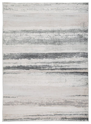 Set off your decor in sophisticated style with this area rug. With a high-low abstract design in cream, gold, sage and shades of gray, it complements a variety of interior design themes.<br/><br/><b>Product Features</b><ul><li>Made of heat set polypropyle