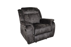 The Park City Glider Recliner in Gray offers a perfect blend of durability, comfort, and style. Constructed with a sturdy frame of premium hardwoods and plywood, it ensures long-lasting stability and support. The cushions, made with resilient foam and adv