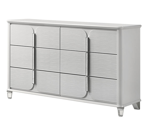 Vivian - Dresser & Mirror - Pearl Silver