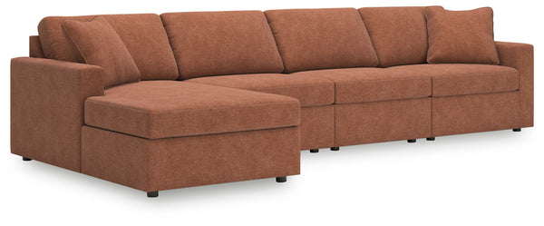 Looking cool and contemporary is great. But when it comes down to it, youâ€™re all about low-maintenance lounging. With the performance fabric on this sectional with chaise, cleaning spills is a breeze. And its customizable modular design caters to your e