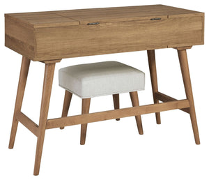 Thadamere - Light Brown - Vanity/UPH Stool (Set of 2)