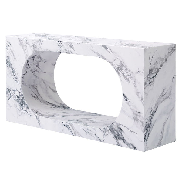  creating a modern focal point in any space.Fritzy-'s bold marble design with unique cutout shapes adds an artistic flair