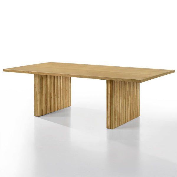  Einar collection Dining Table is perfect for both everyday meals and special gatherings. The unique vertical striations add a touch of texture and sophistication