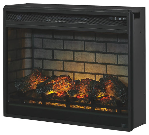  this fireplace insert with faux firebrick surround operates with or without infrared heat an