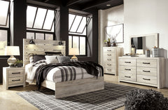 Cambeck - 6 Pc. - Dresser, Mirror, Chest, Queen Panel Bed - Whitewash