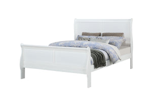Elevate your sanctuary with this timeless bedroom collection that exudes classic charm with a modern twist. Each piece is bathed in a crisp, white finish that brings a bright and airy feel to any space. The elegant bed anchors the room with its gracefully