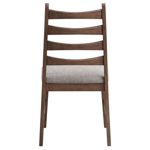 Mayah - Side Chair (Set of 2) - Gray Linen & Walnut Finish